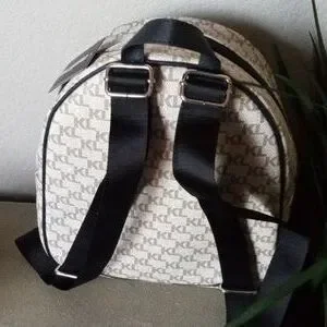 Karl Lagerfeld Tan Backpack with Cat and Character Motif Karl Lagerfeld | Bags | New Karl Lagerfeld Tan Kl Monogram  main image 4